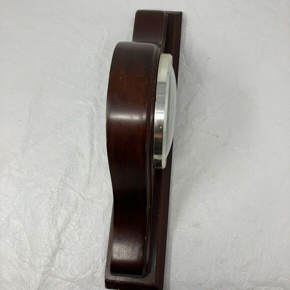 Vintage Ingraham Wood Clock Mantle Tambour Battery Powered WORKS - Picture 8 of 15
